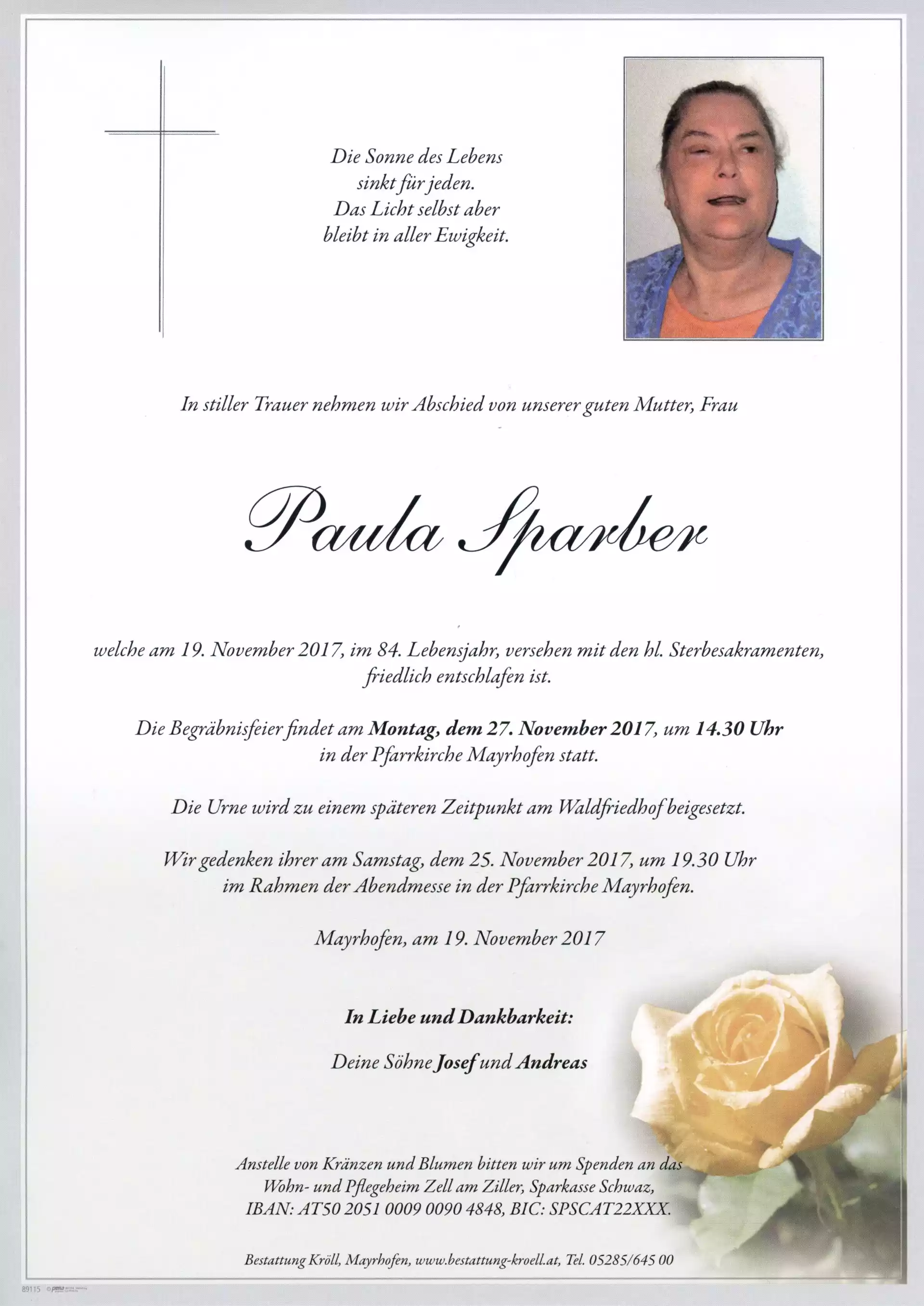 Parte von Paula Sparber
